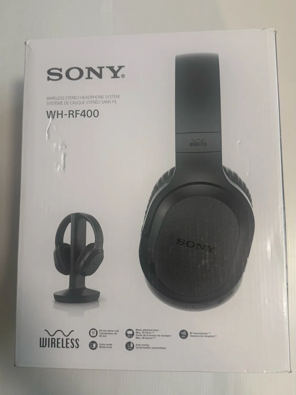 Sony WH-RF400 Wireless Over-Ear Headphones -‎ Black